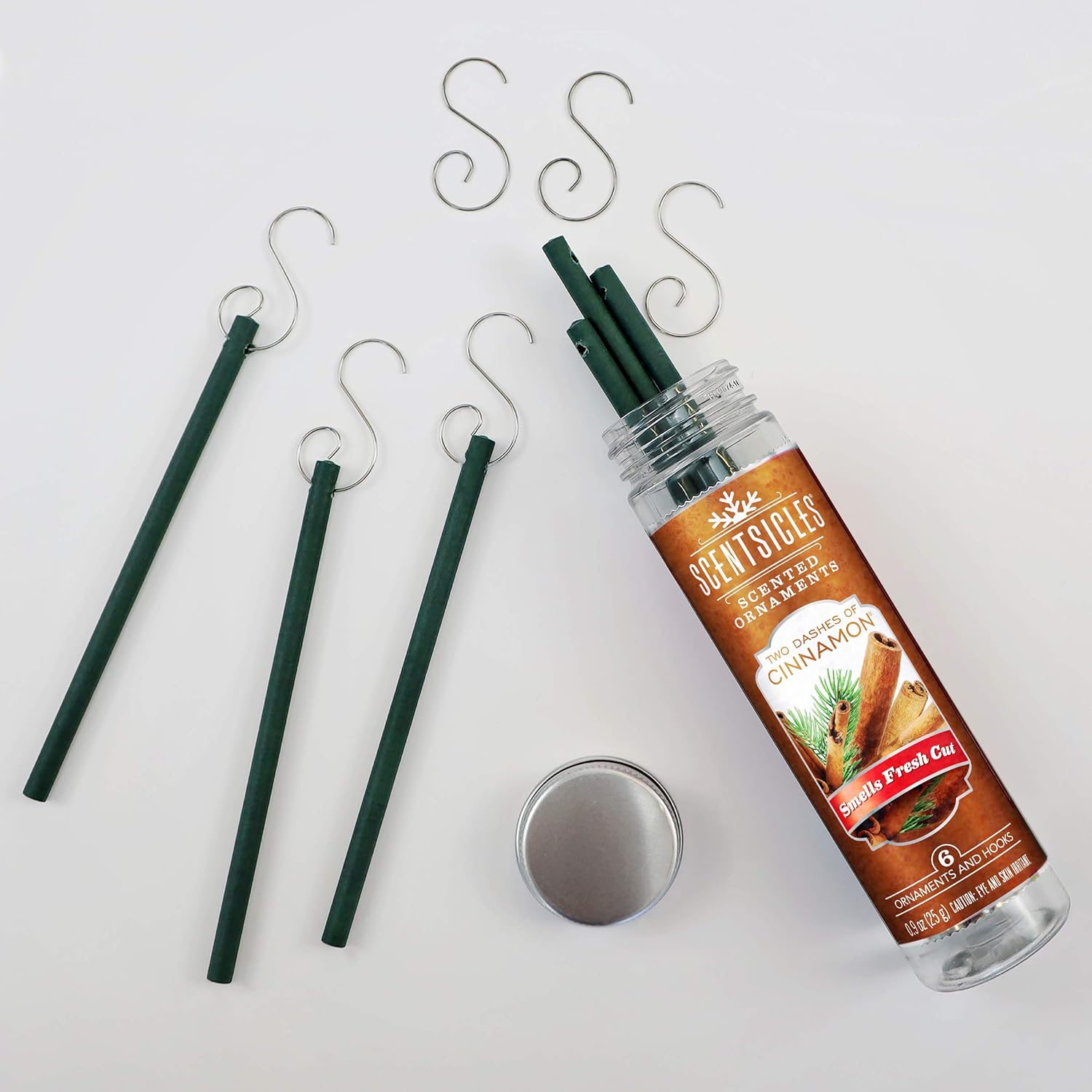 Enviroscent Scentsicles Scented Christmas Ornaments with Cinnamon Fragrance 6 Pieces