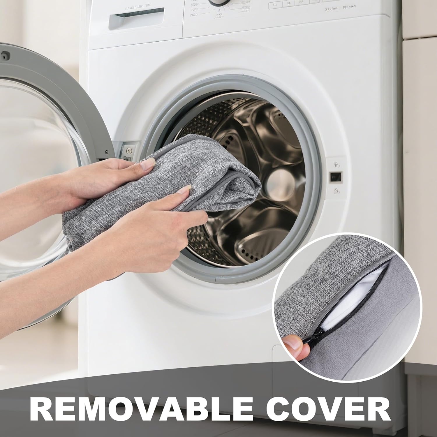 UUYUUY Door Draft Stopper Weighted Gap Filler Grey