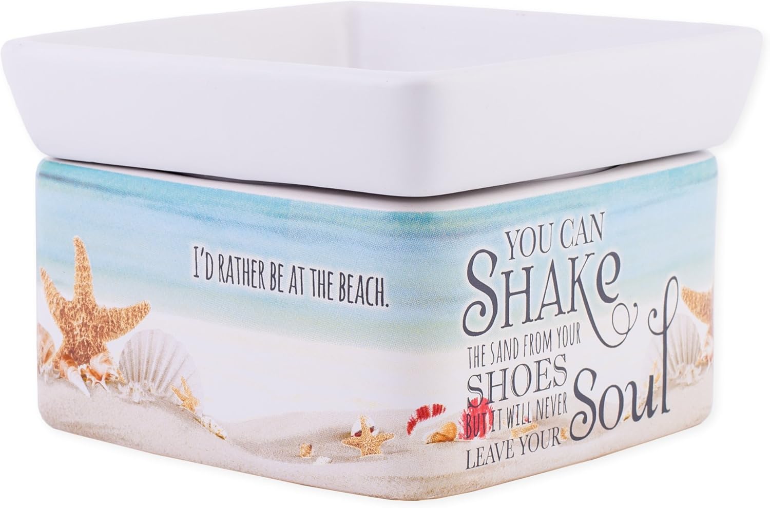 Elanze Designs 2-in-1 Jar Candle and Wax Tart Warmer