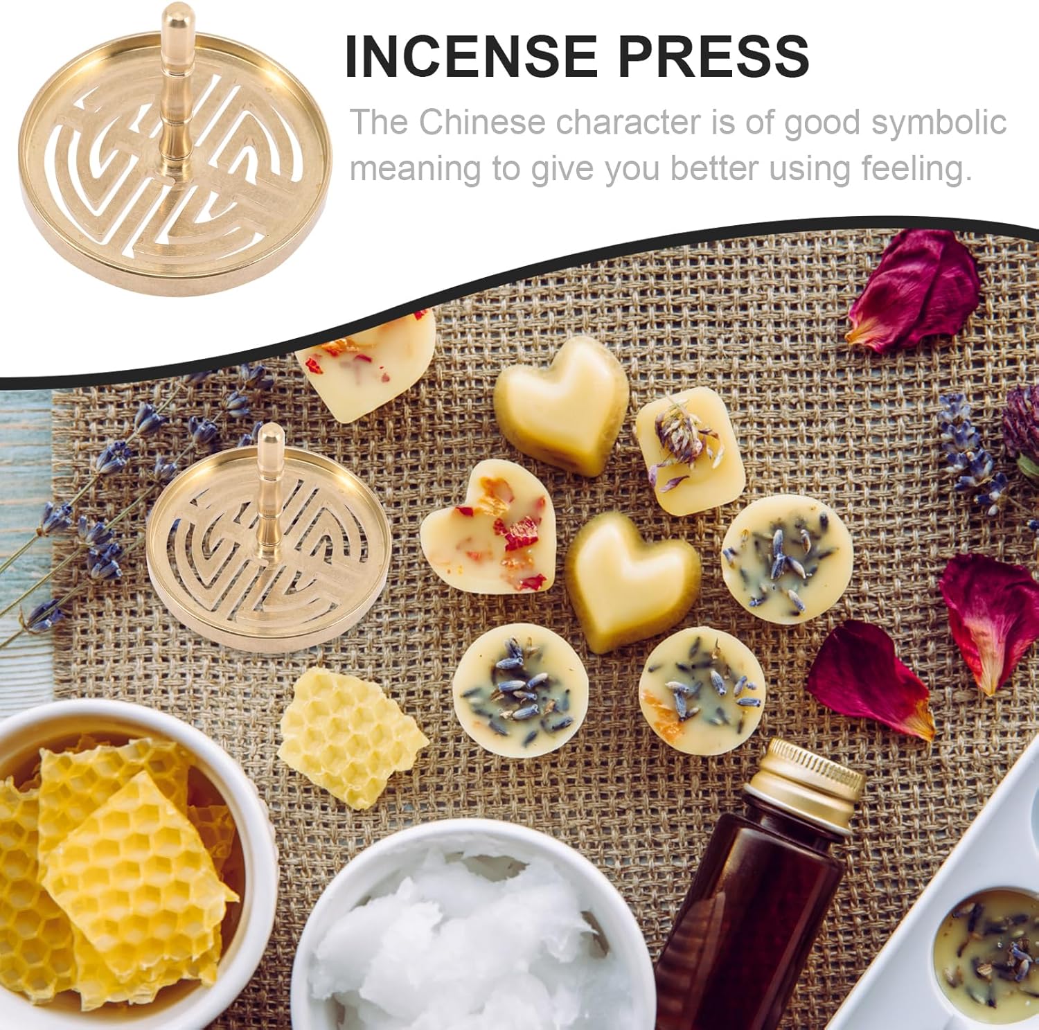 PRETYZOOM Incense Press Mold Brass Tool for Making Incense