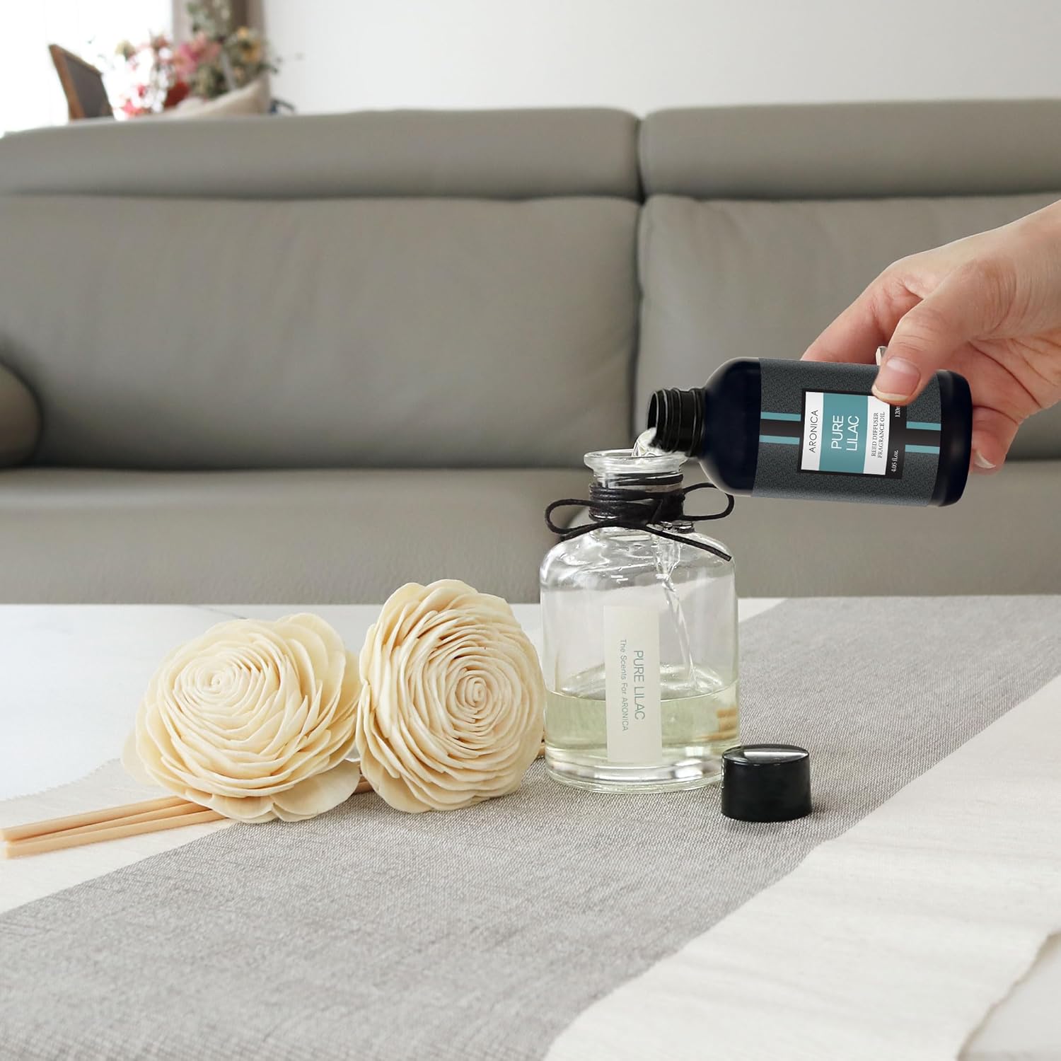 Aronica Reed Diffuser Refill 120ml Eucalyptus Bergamot Scent