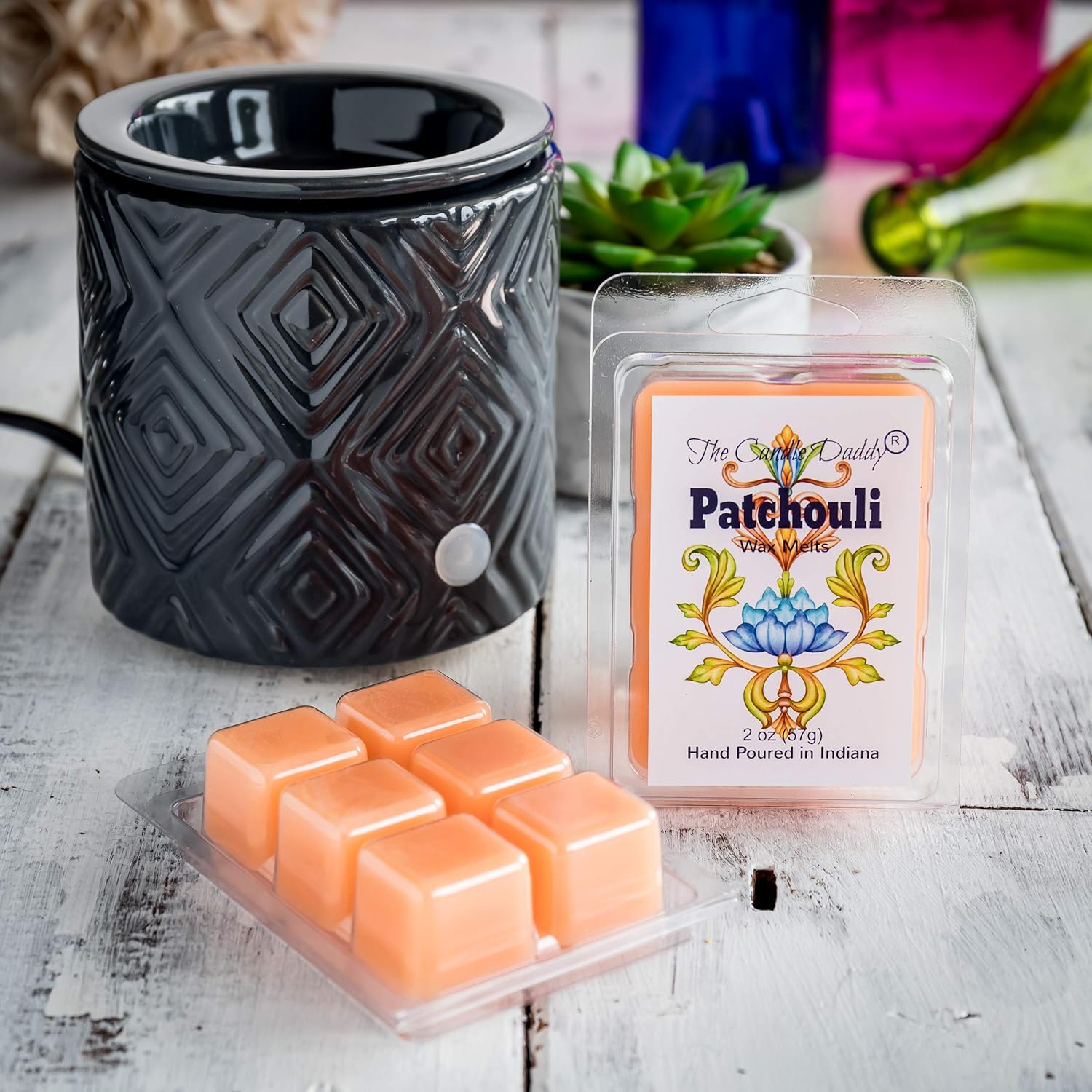 The Candle Daddy Patchouli Incense Wax Cubes - 2 Packs - 4 Ounces Total