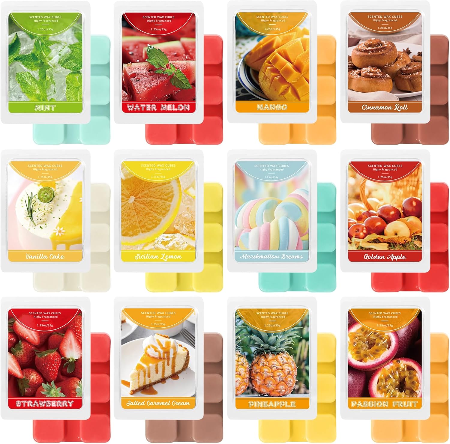 STRN Soy Wax Melts 12 Pack Long-Lasting Fragrance