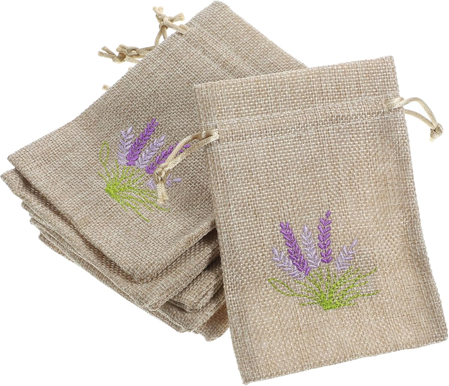 VICASKY 10 Pack Lavender Sachet Bags Drawstring Refillable Empty Fragrance Pouches