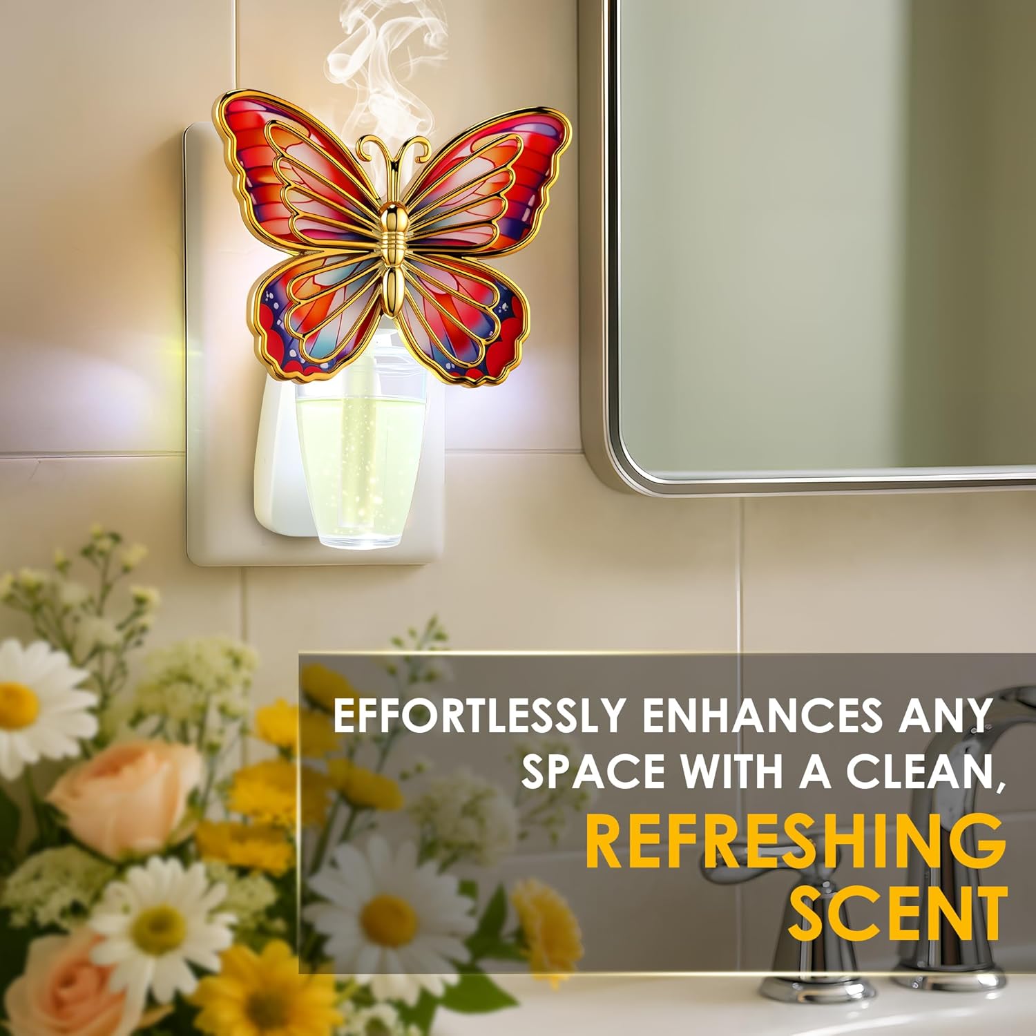 Butterfly Wall Fragrance Diffuser with Night Light