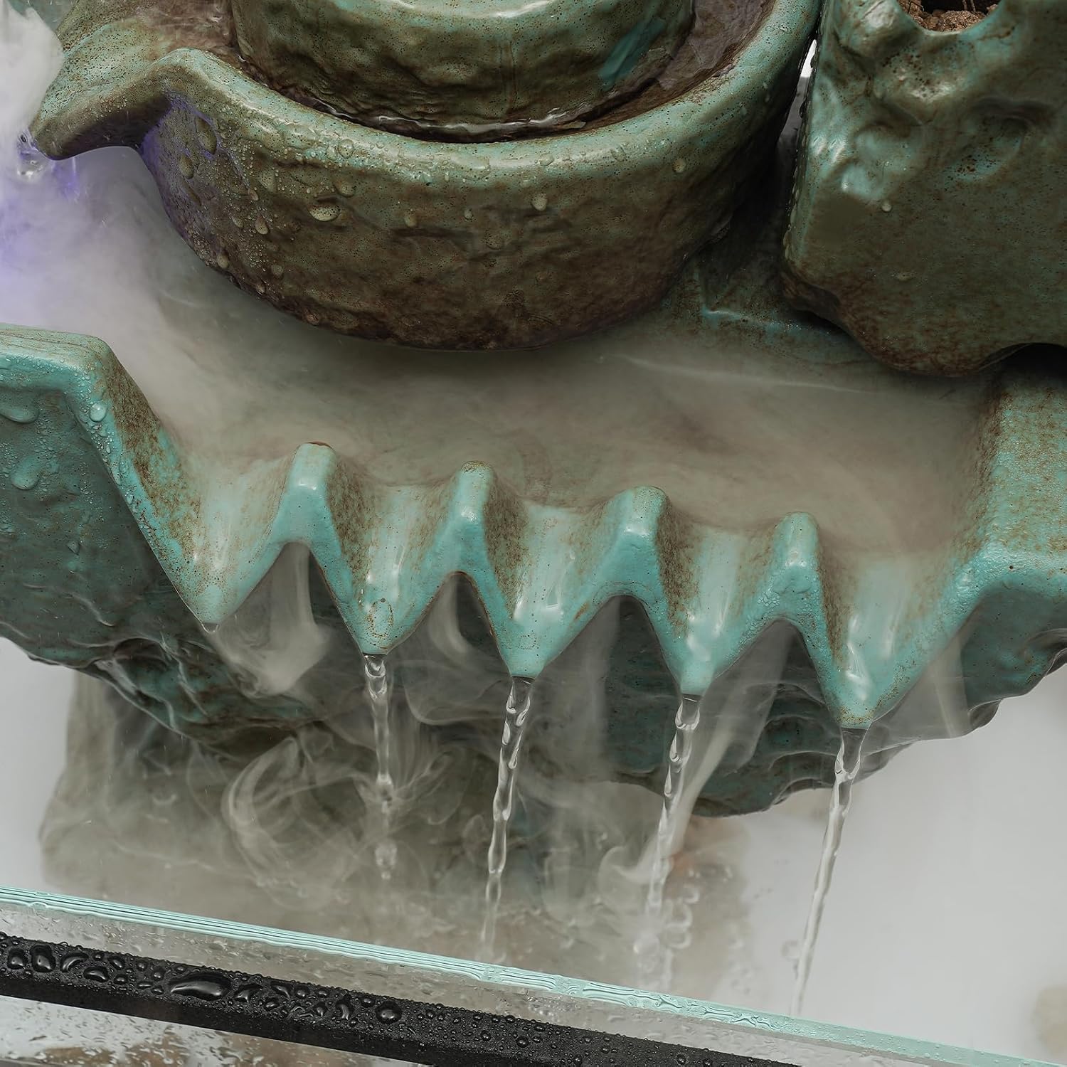 Tabletop Water Fountain with LED Light and Mist