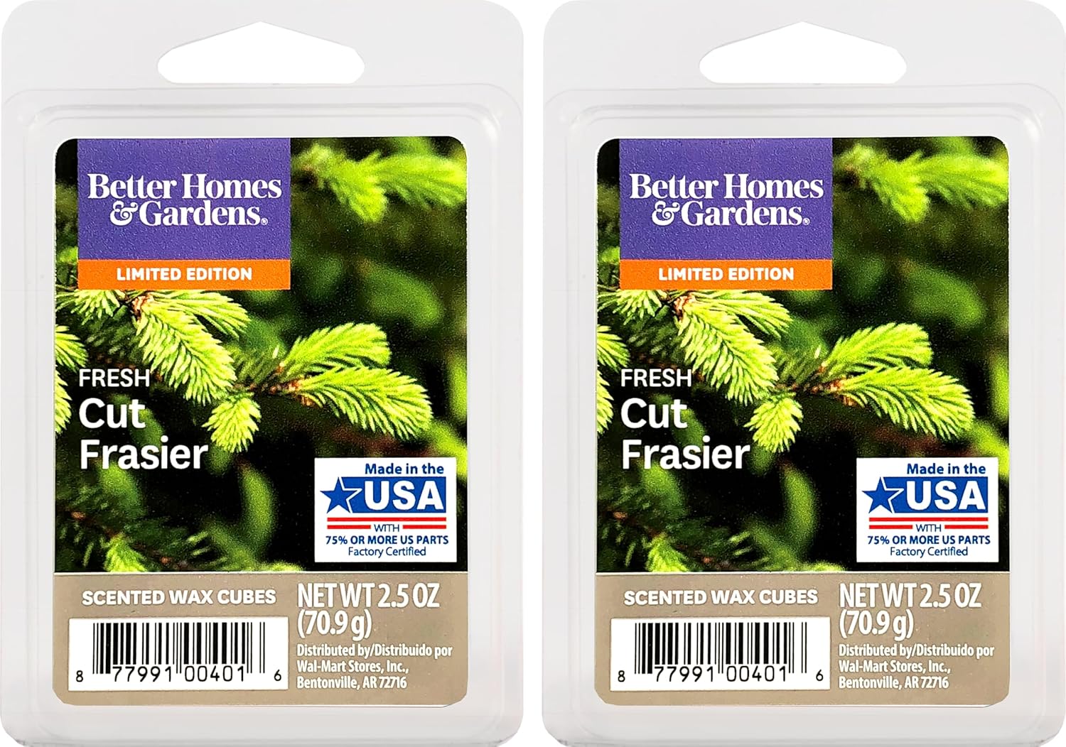 Better Homes and Gardens Scented Wax Cubes 2 Pack Fresh Cut Frasier