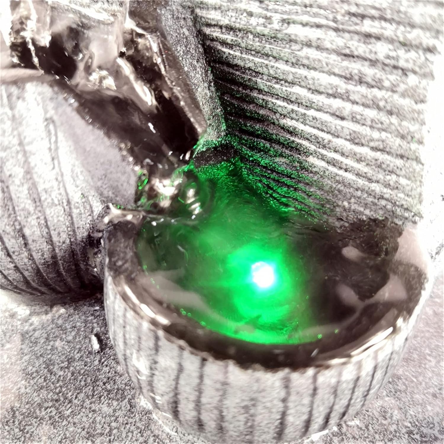 Elegant Indoor Water Fountain with LED Light and Stone