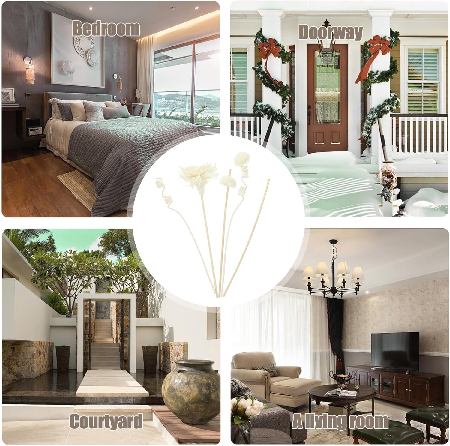VOSAREA Aromatherapy Diffuser Sticks for Home Decor