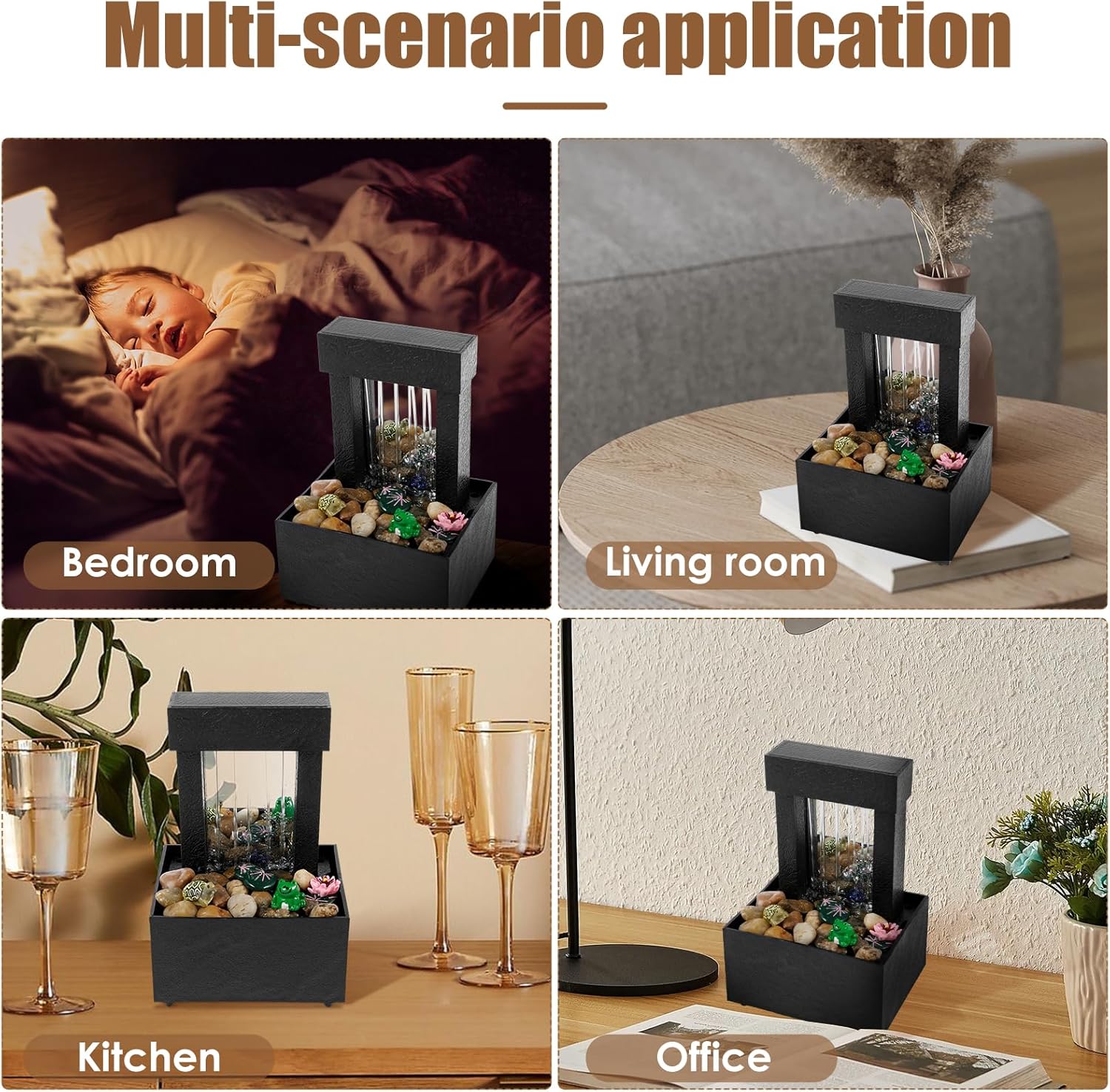 Tabletop Fountain with Light and Sound