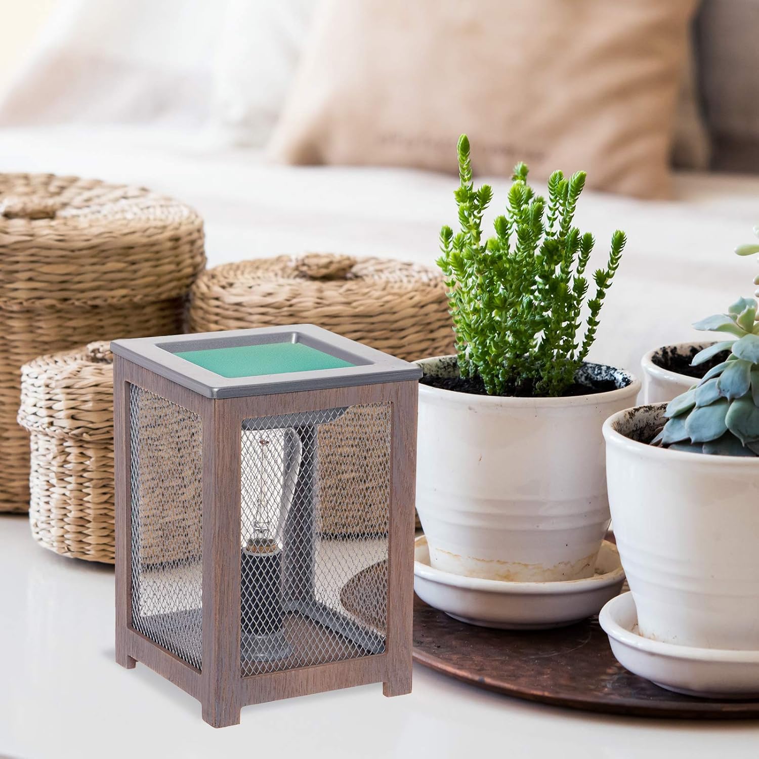Mindful Design White Farmhouse Wax Warmer - Electric Plug In