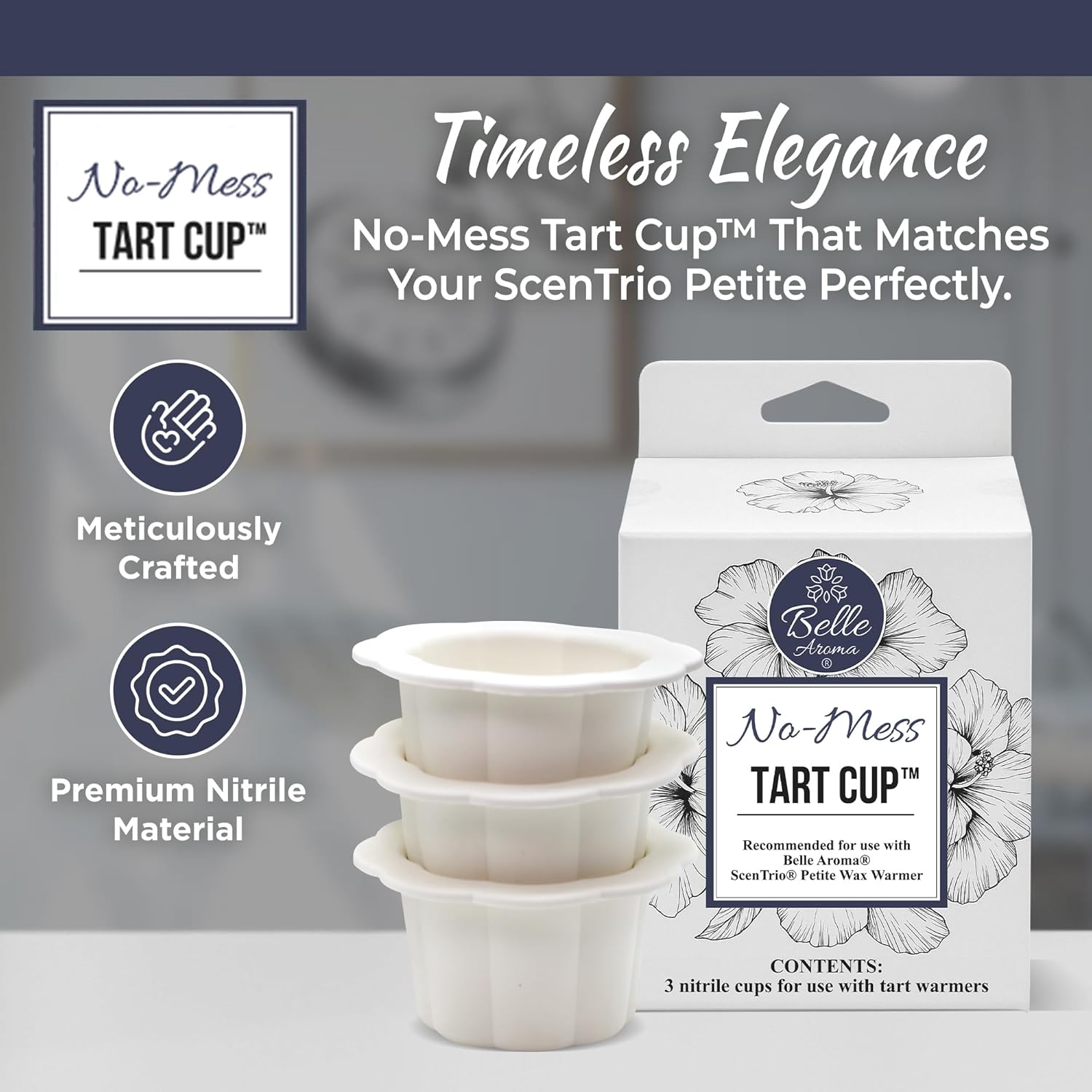 Belle Aroma No-Mess Cup - Box of 3 Light Cream