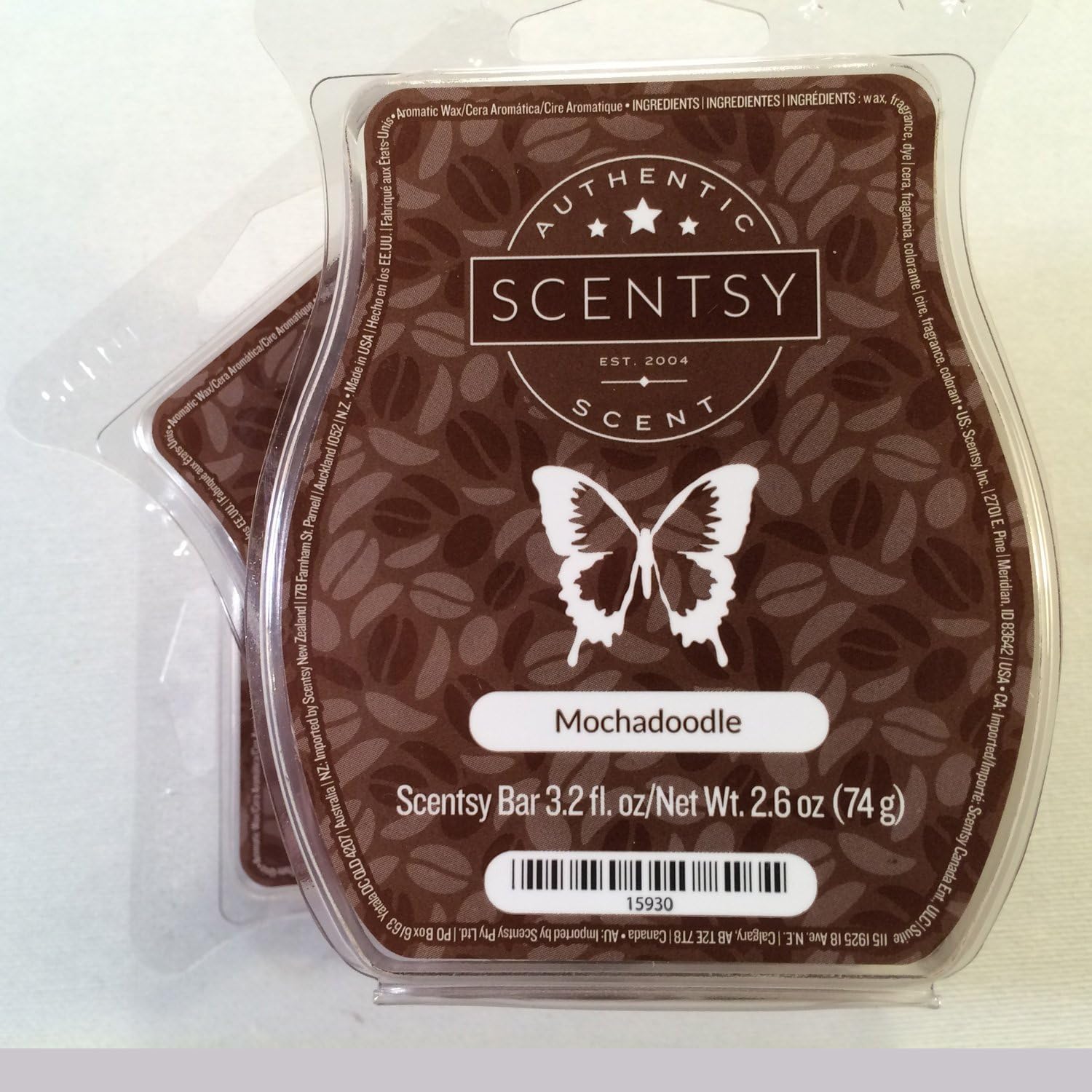 Scentsy Mochadoodle Wickless Candle Tart Warmer 32 Oz Bar 3-Pack