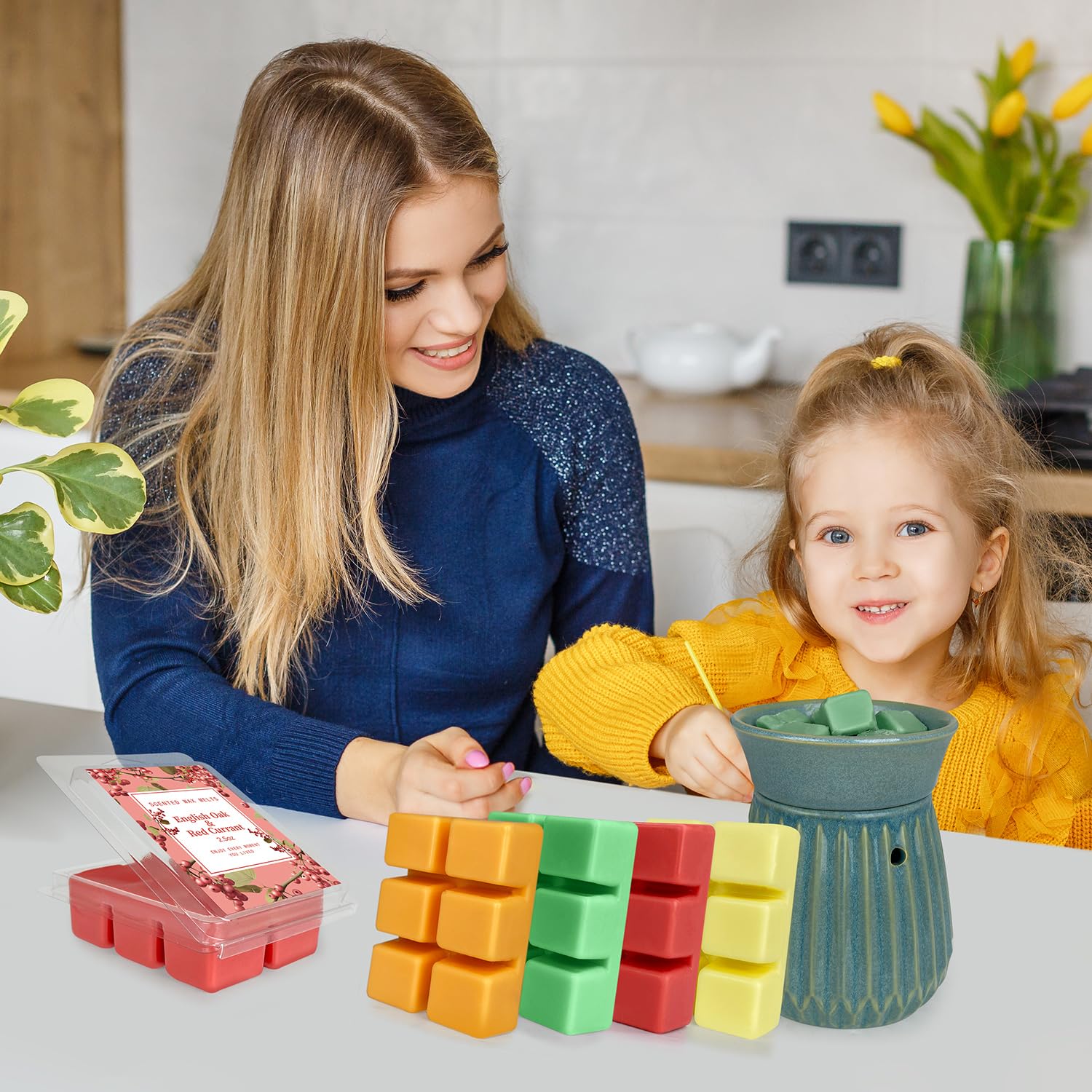 BINYUAN Summer Tropical Soy Wax Blocks with 8 Fragrance Sets