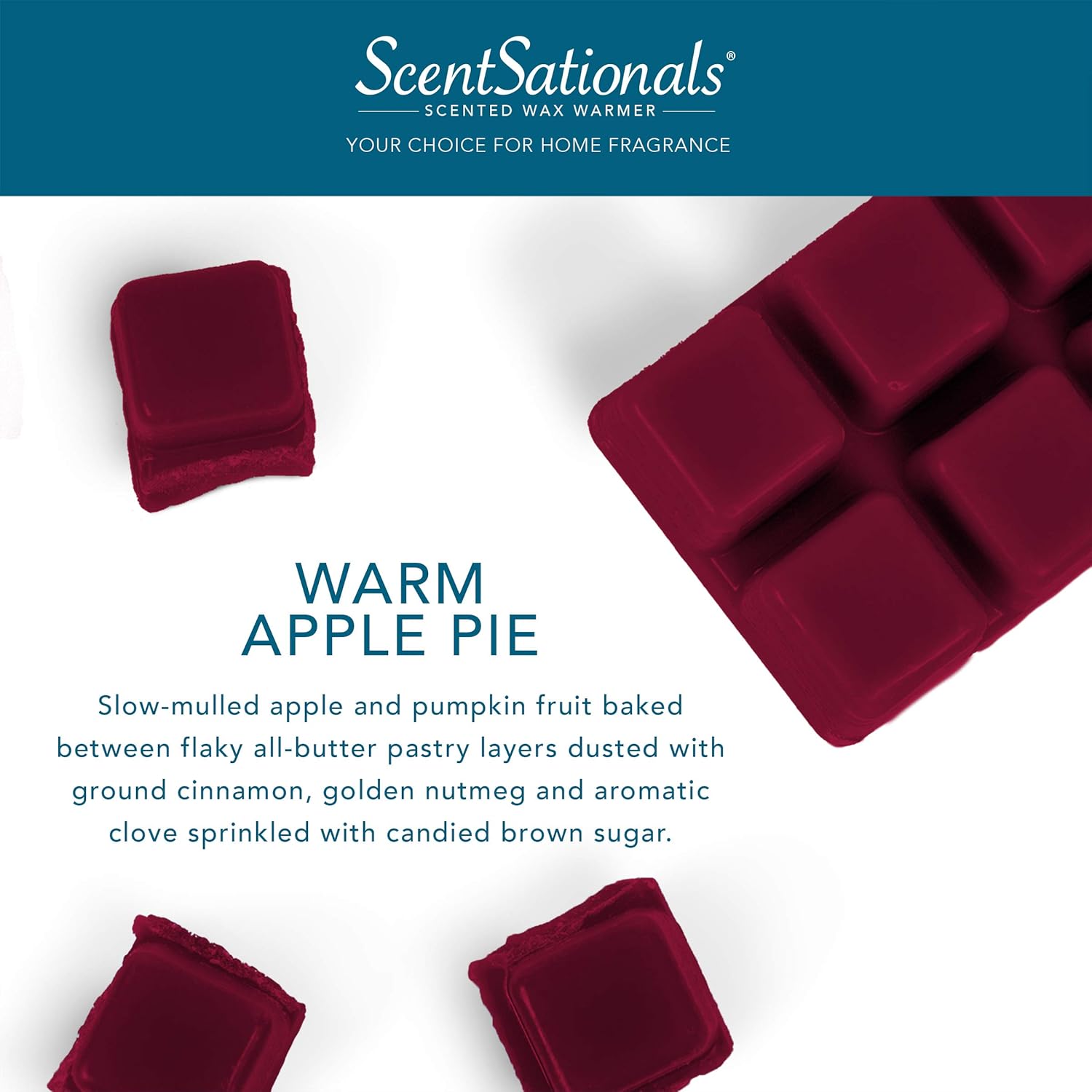 Scentsationals Scented Wax Cubes Warm Apple Pie 25 oz