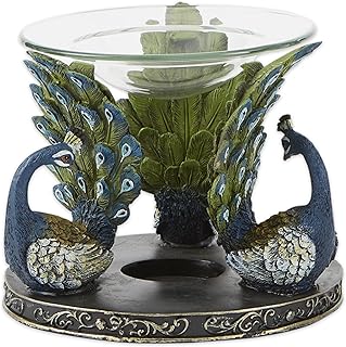 Zingz Thingz Trio Figurine Resin Oil Warmer Peacock Plume