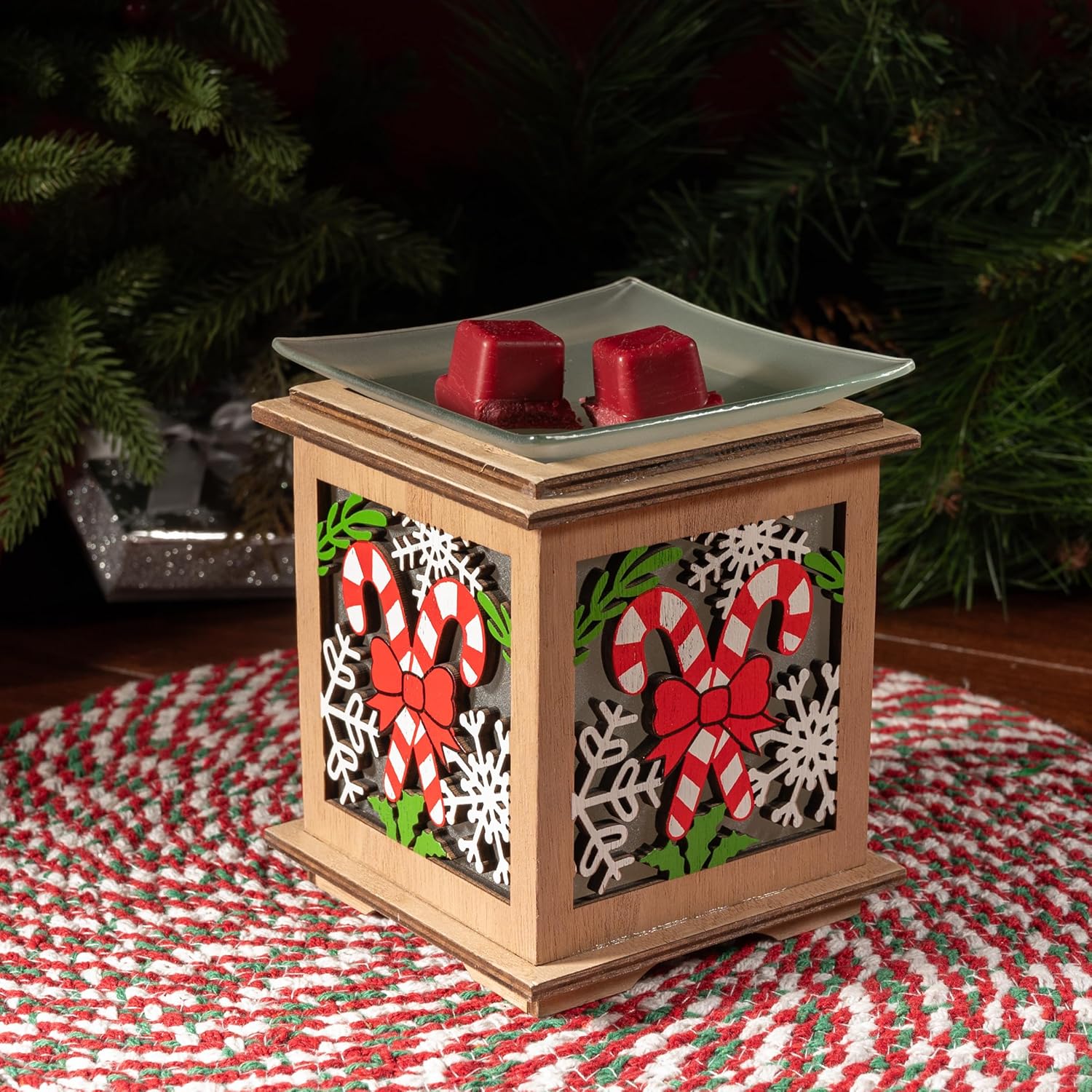 Scentsationals Christmas Wax Warmer - Candy Cane Bow