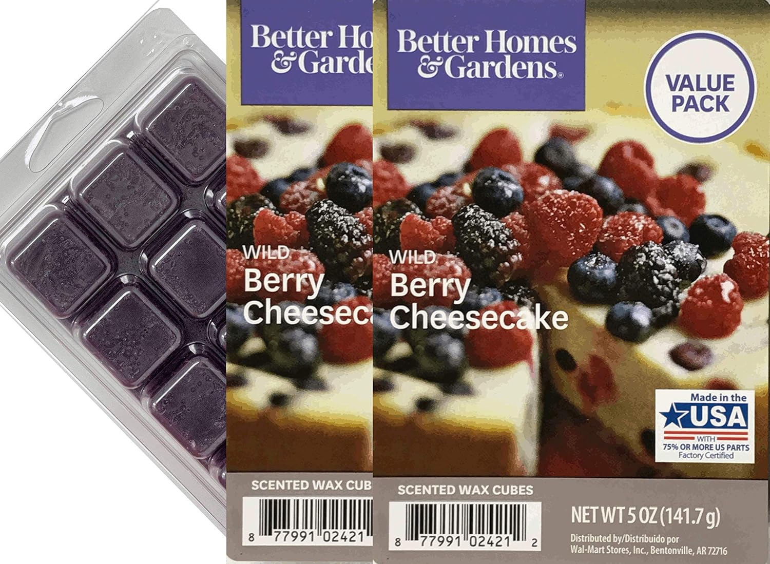 Better Homes and Gardens Wild Berry Cheesecake Wax Cubes 2 Pack