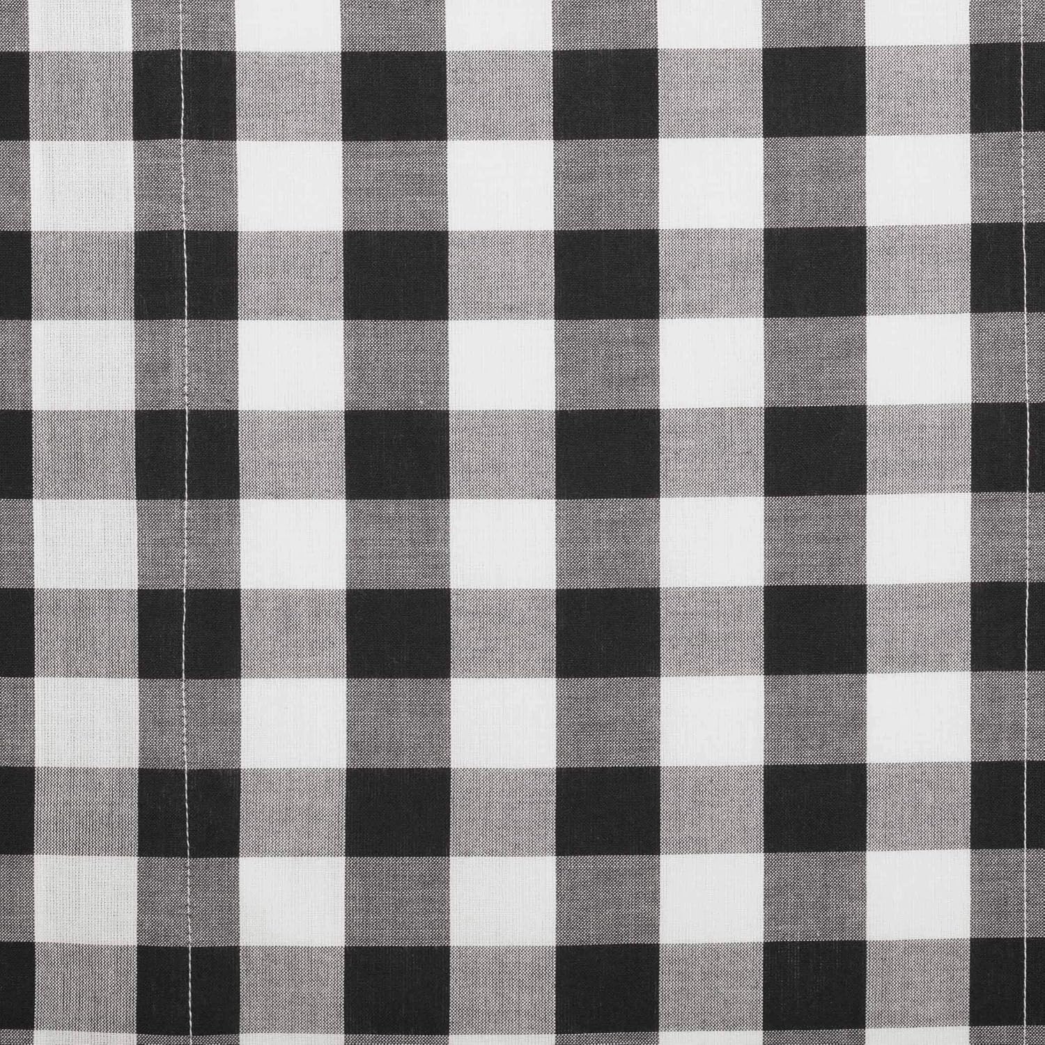 Annie Buffalo Check Kitchen Curtains Swag Pair Black