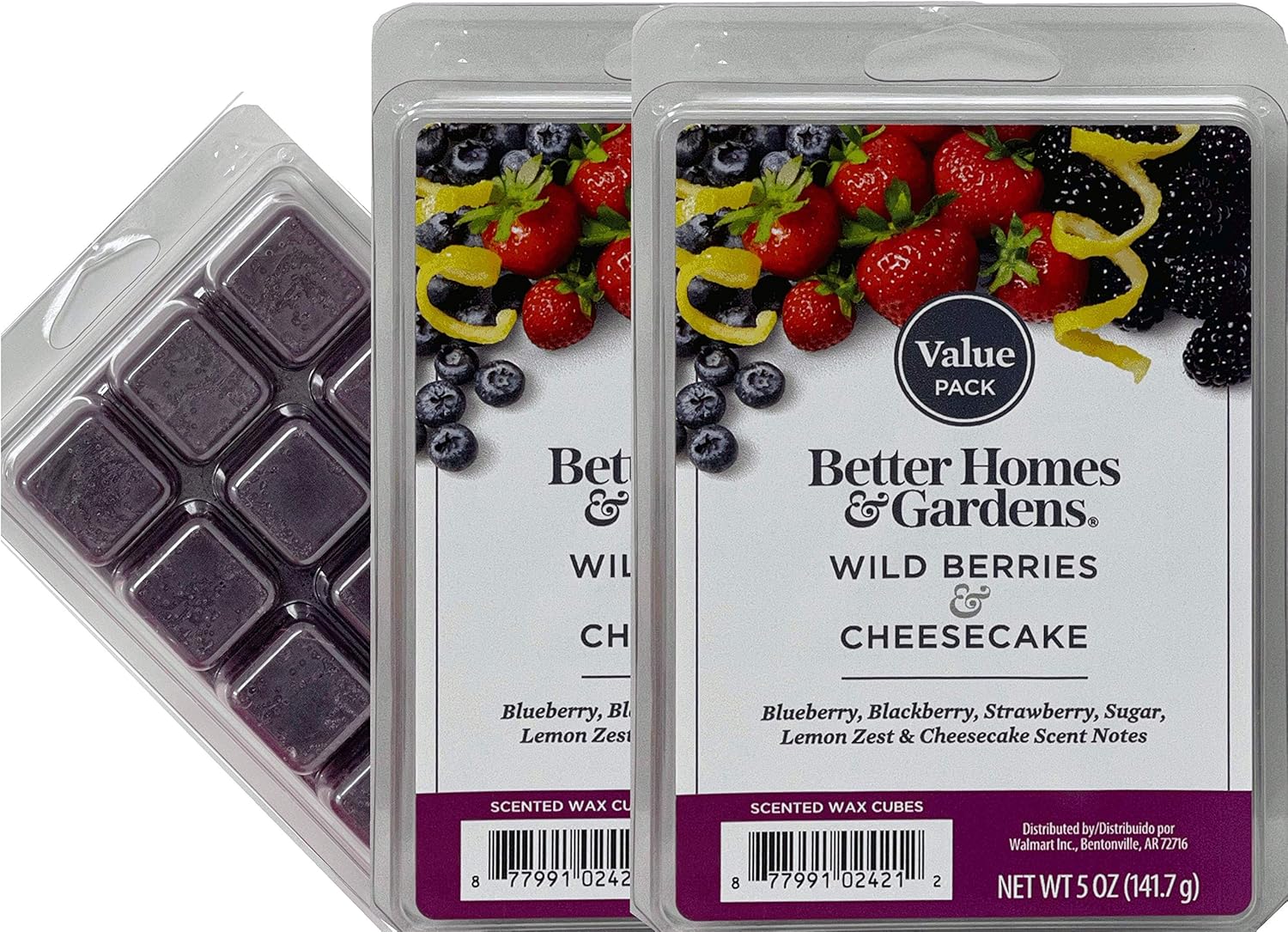 Better Homes and Gardens Wild Berry Cheesecake Wax Cubes 2 Pack
