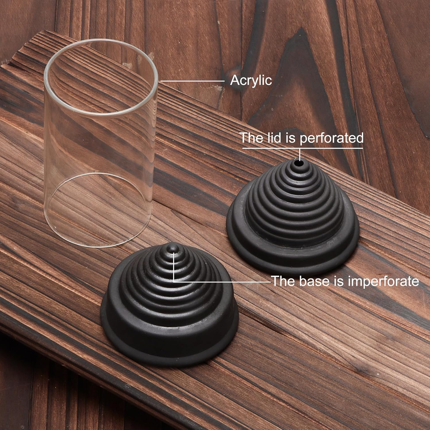Hourglass Backflow Incense Burner Waterfall Decor
