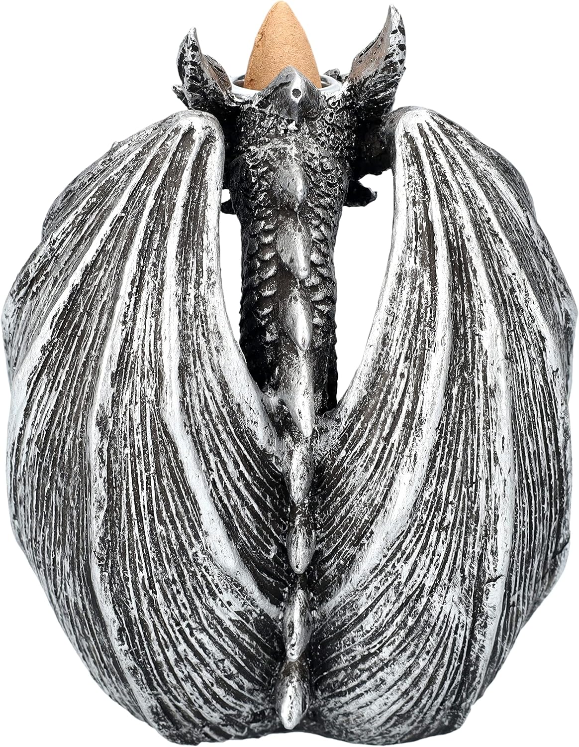 Pacific Giftware Backflow Dragon Silver Incense Burner
