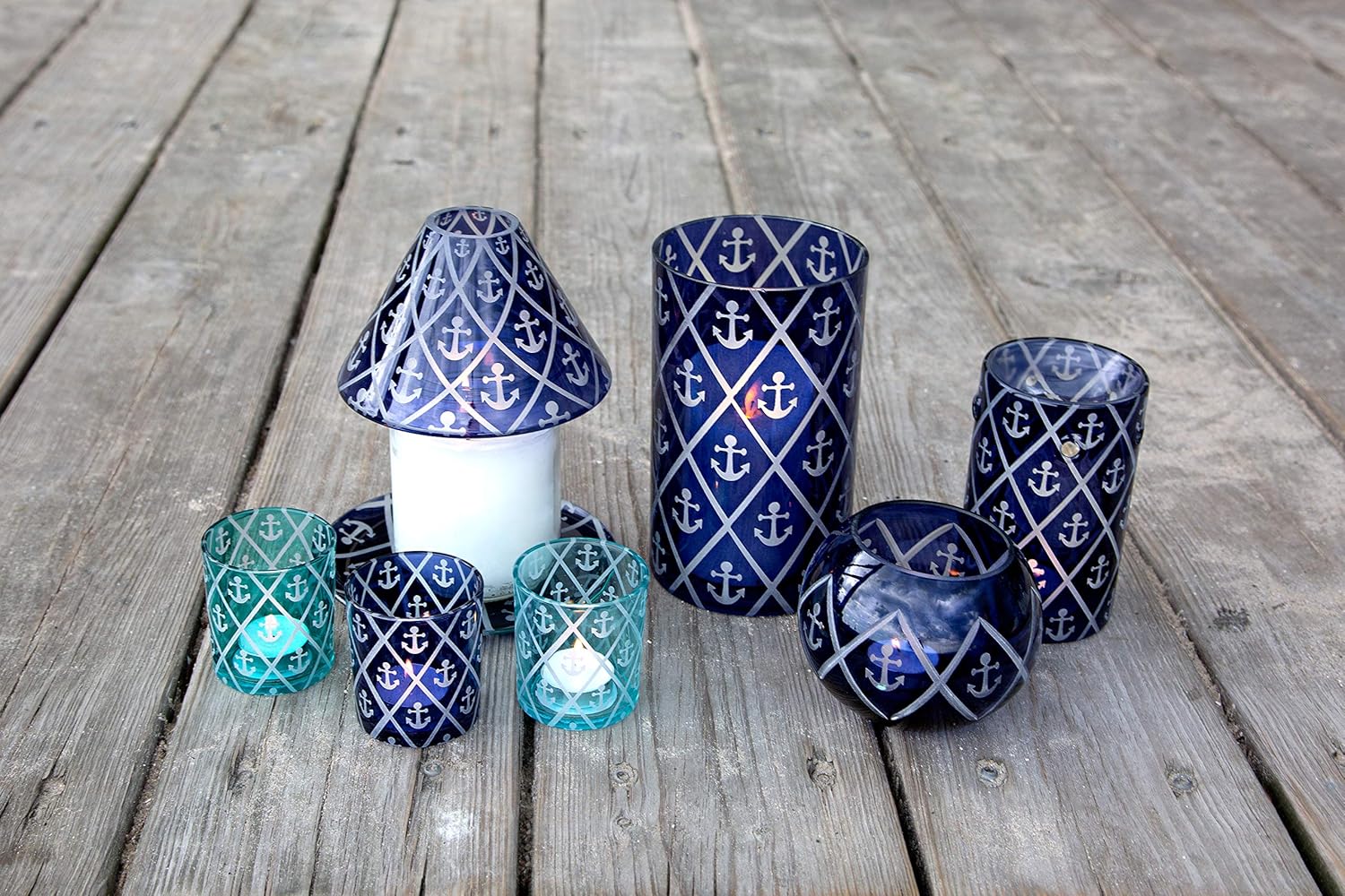 Blue Anchor Wax Warmer - Premium Glass Design